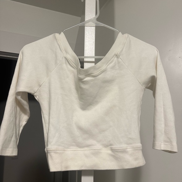 White Off-Shoulder Crop Top - Picture 2 of 2